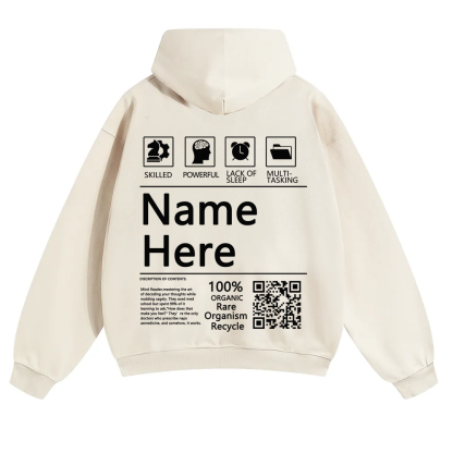 QR Code Customized Unisex Solid Hoodie