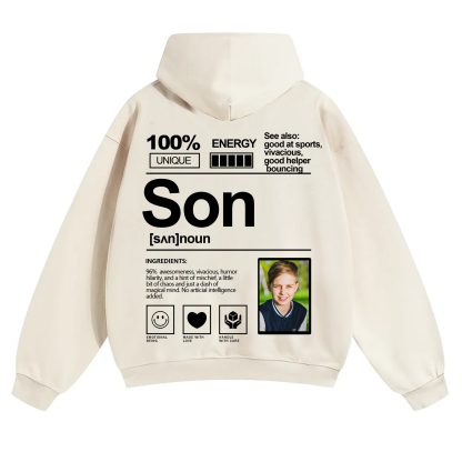 Addcustom Photo family Solid Color Hoodie