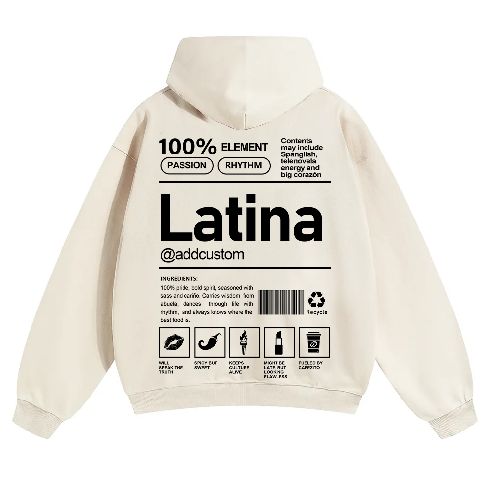 Latina Addcustom Unisex Fit Color Hoodie wearishow