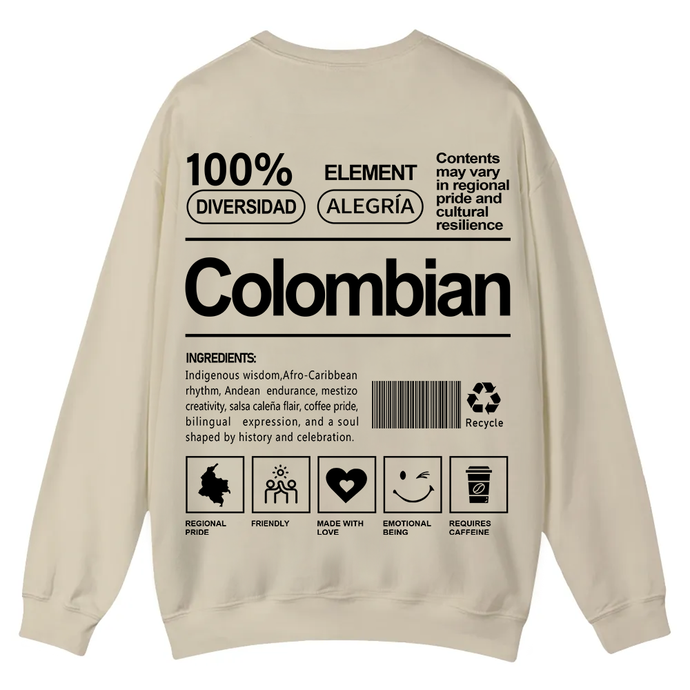Colombian Unisex Fit  Casual Crewneck Sweatshirt wearishow