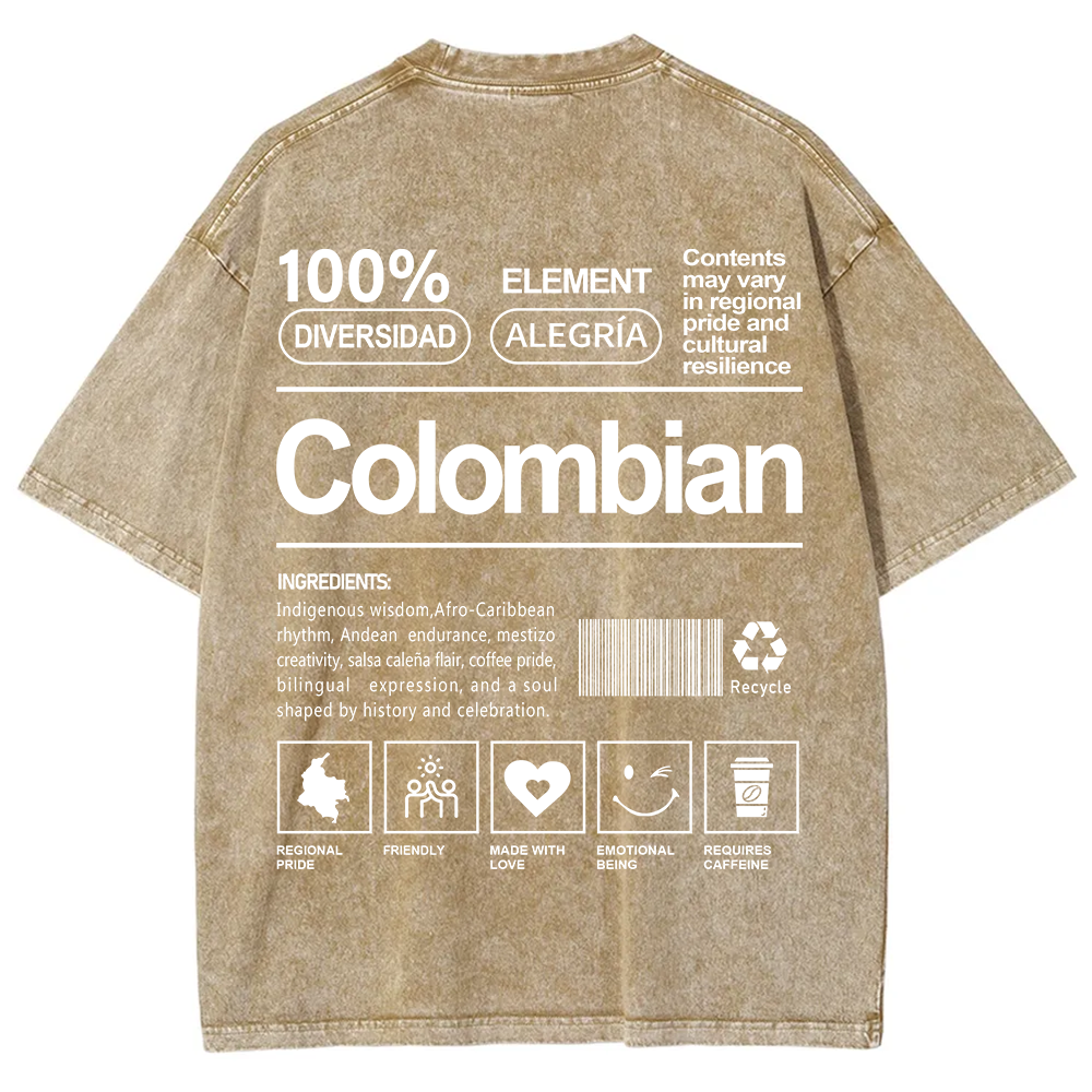 Colombian Unisex Fit  Washed T-Shirt