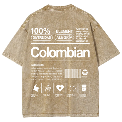 Colombian Unisex Fit  Washed T-Shirt