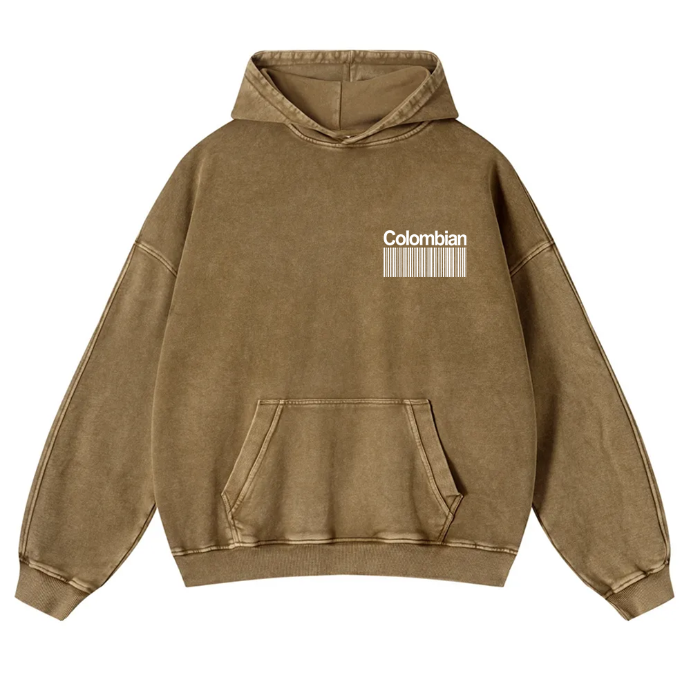 Colombian Unisex Fit  Washed Hoodie wearishow