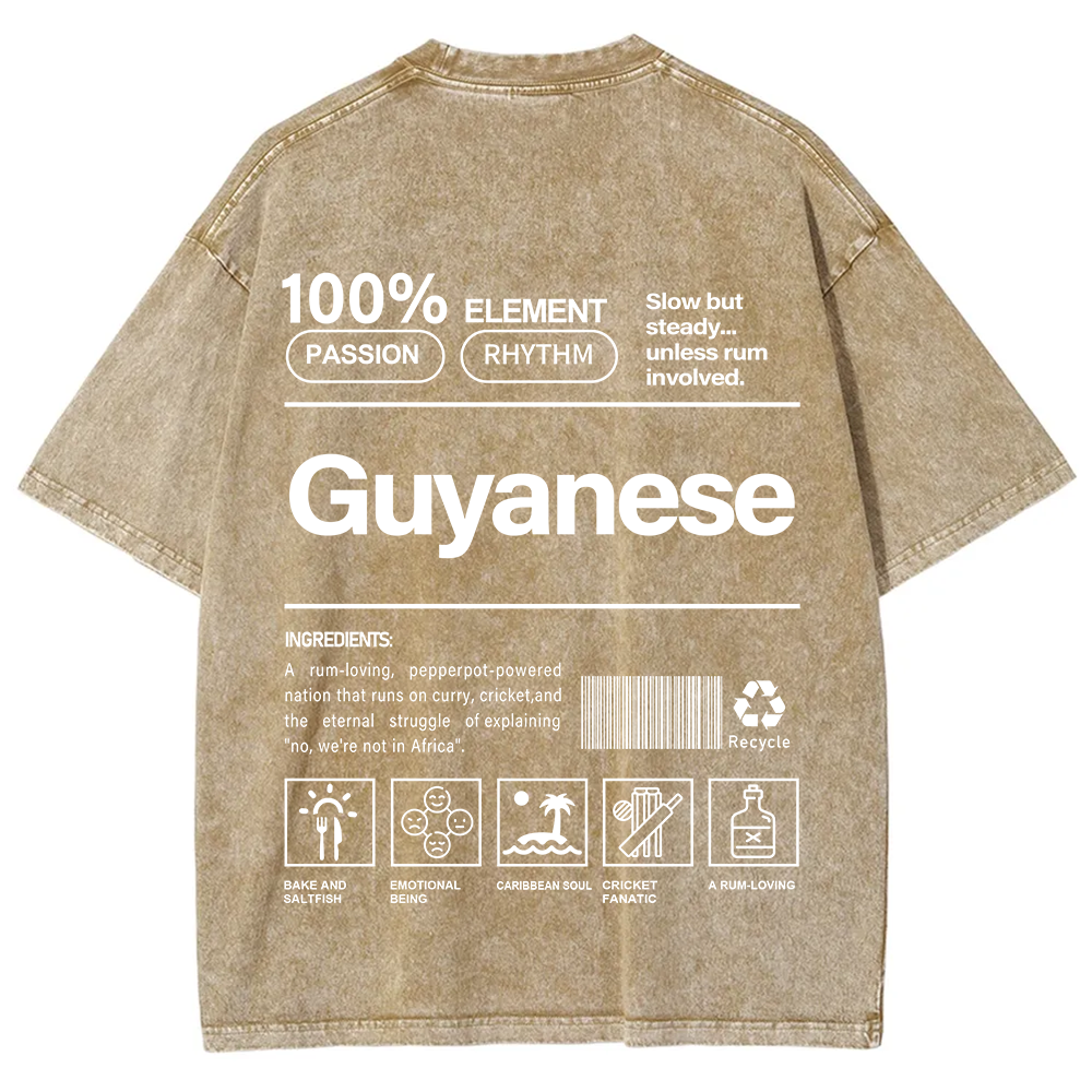 Guyanese Unisex Fit  Washed T-Shirt