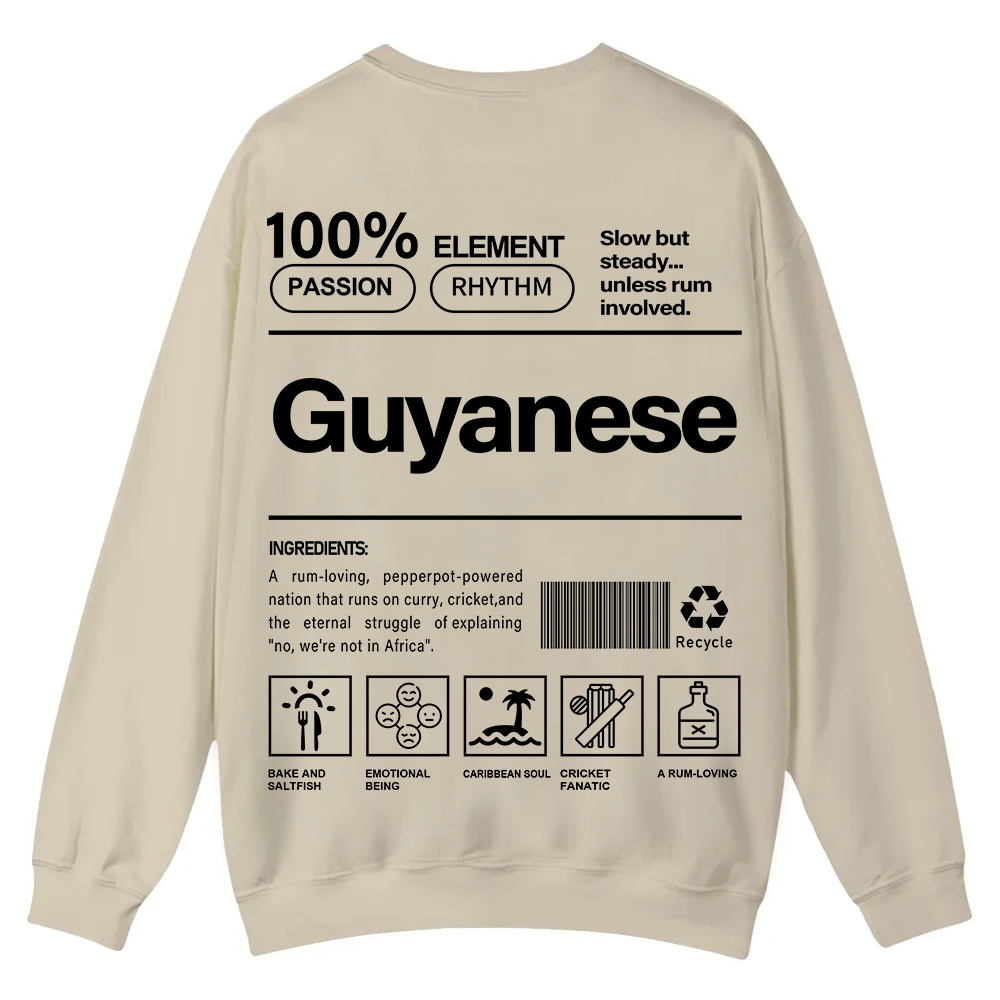 Guyanese Unisex Fit  Casual Crewneck Sweatshirt wearishow