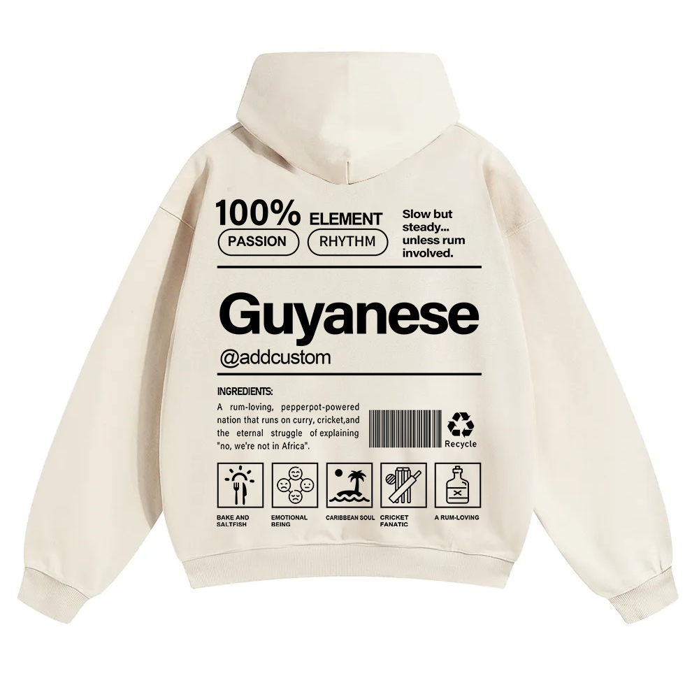 Guyanese Addcustom Unisex Fit Color Hoodie wearishow
