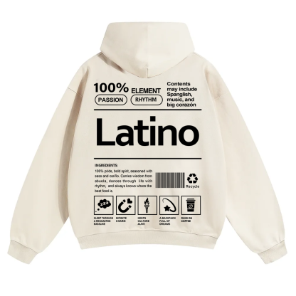 Latino Unisex Fit Color Hoodie wearishow