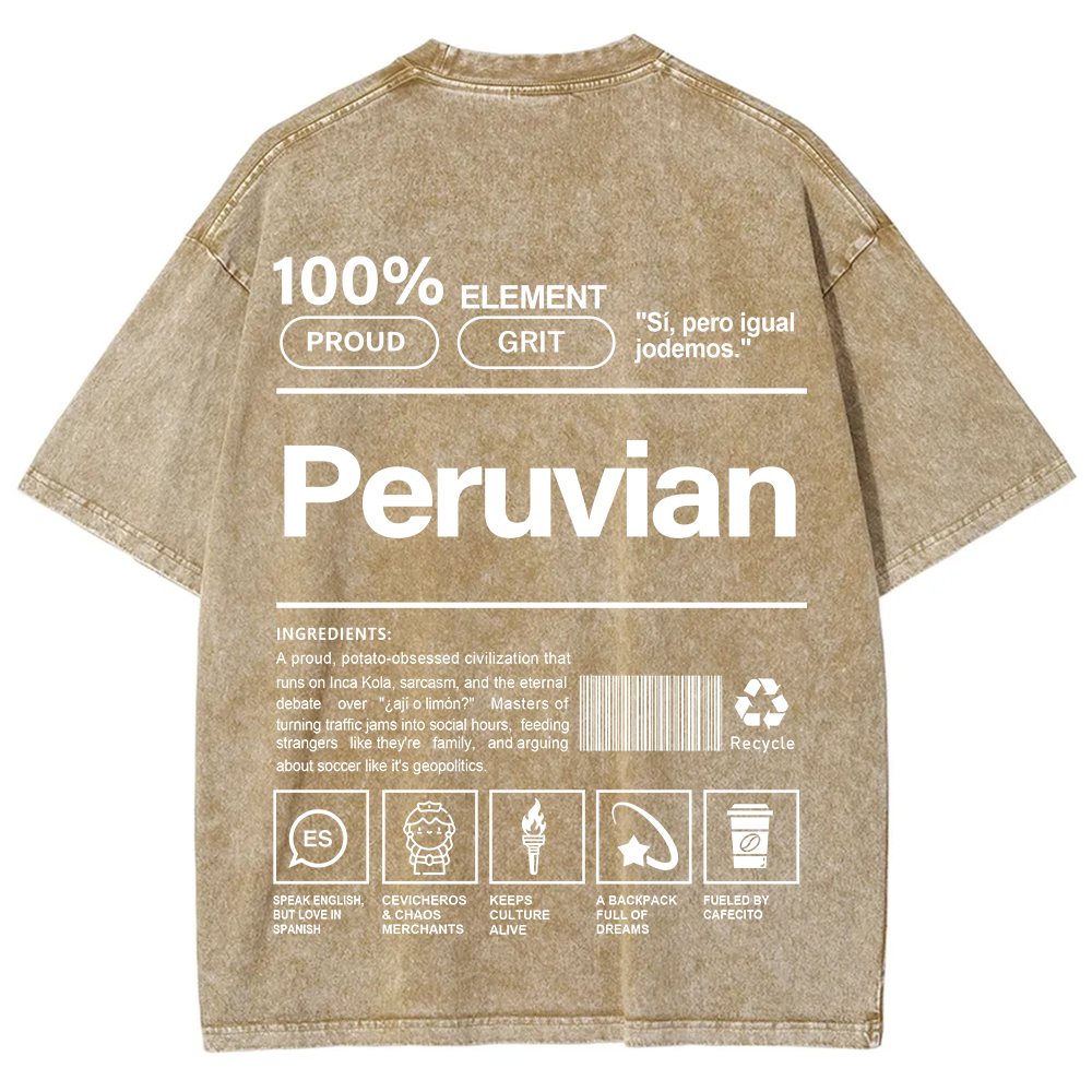 Peruvian Unisex Fit  Washed T-Shirt