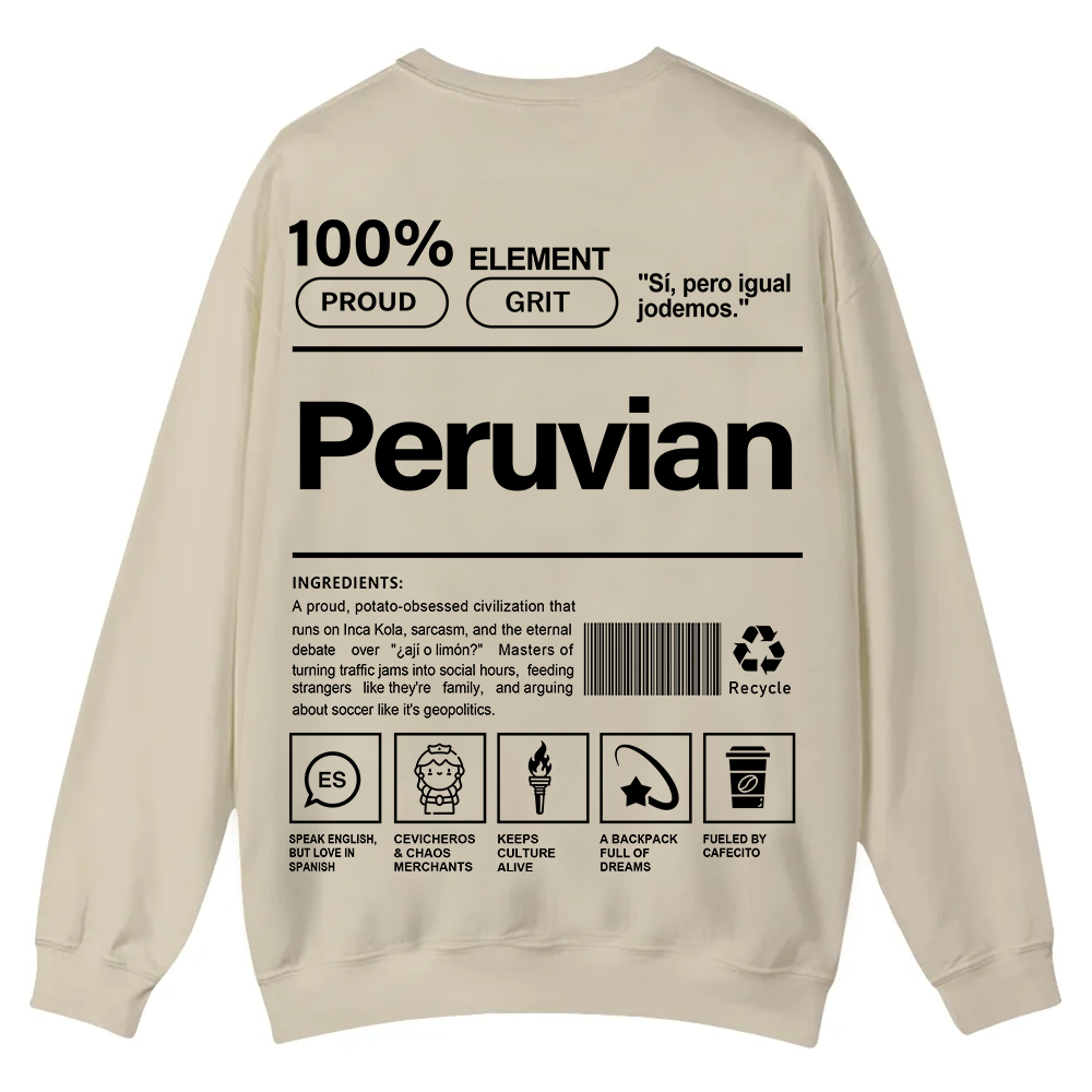 Peruvian Unisex Fit  Casual Crewneck Sweatshirt wearishow