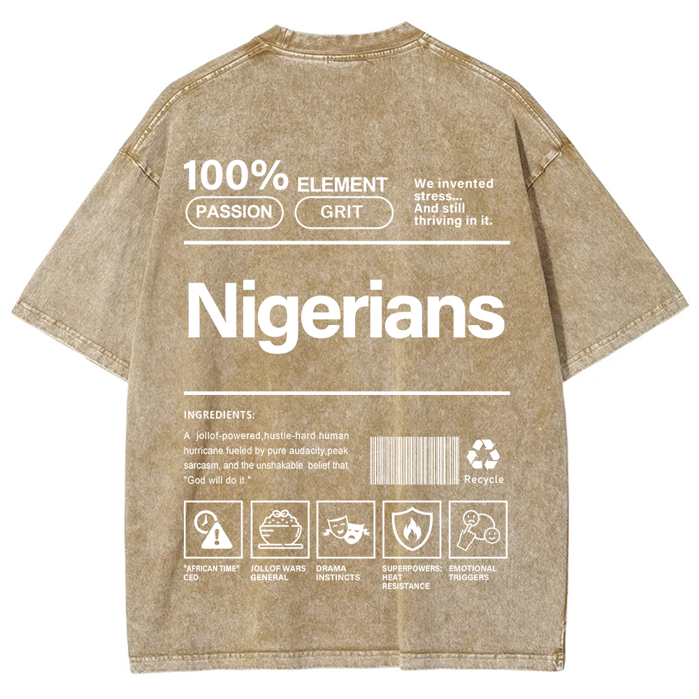 Nigerians Unisex Fit  Washed T-Shirt