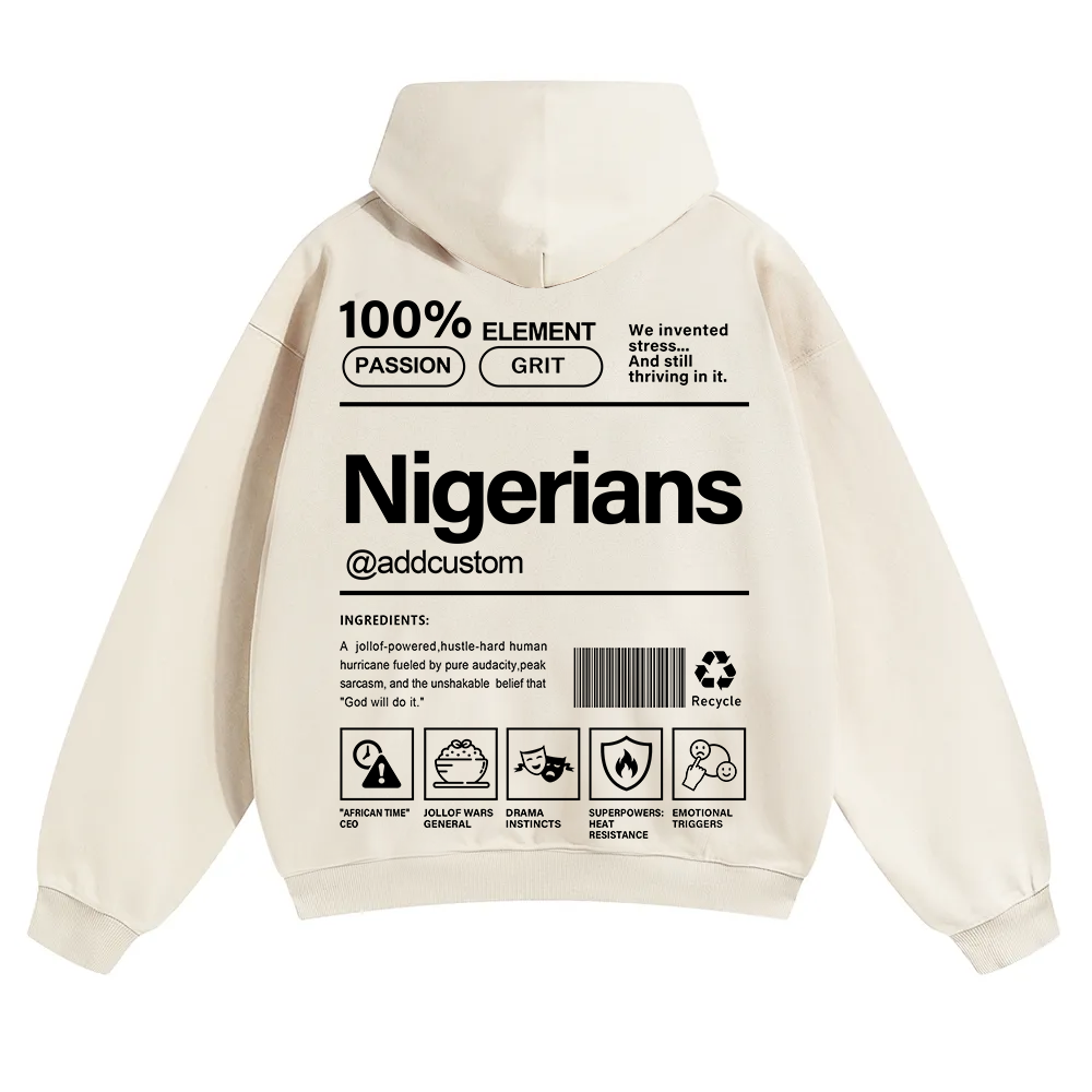 Nigerians Addcustom Unisex Fit Color Hoodie wearishow