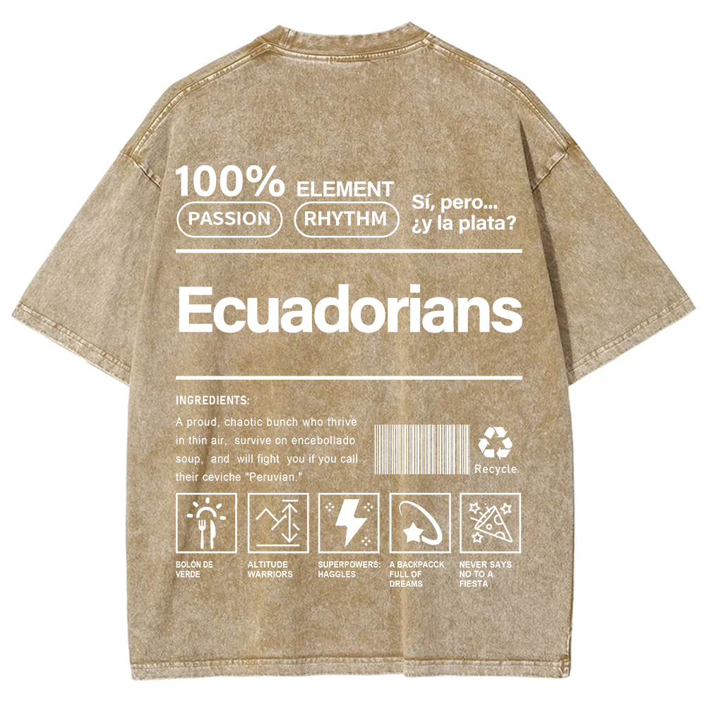 Ecuadorians Unisex Fit  Washed T-Shirt