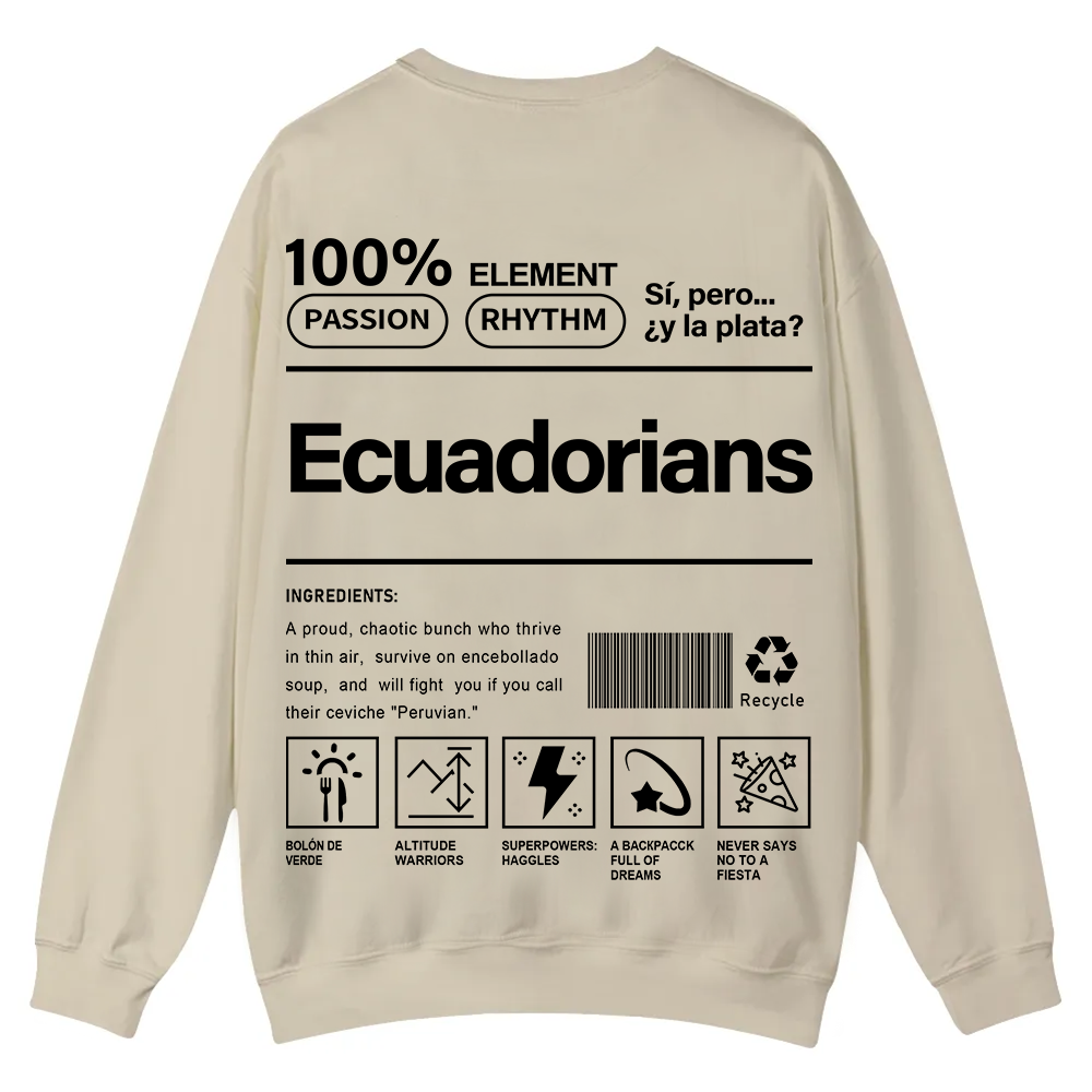 Ecuadorians Unisex Fit  Casual Crewneck Sweatshirt wearishow