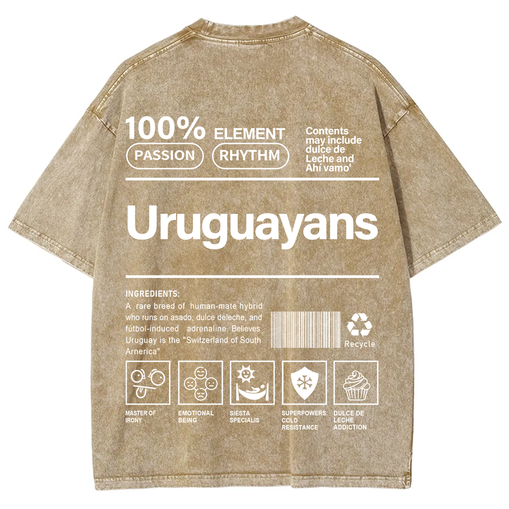 Uruguayans Unisex Fit  Washed T-Shirt