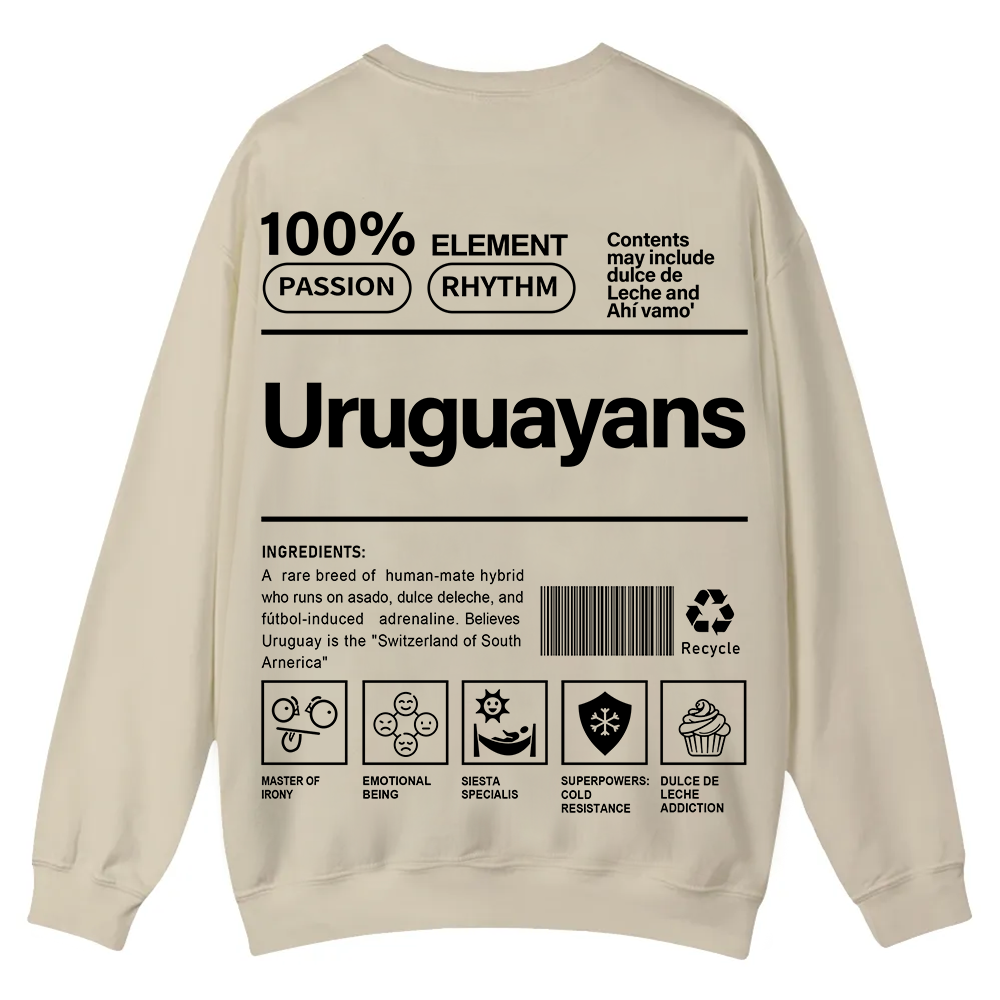 Uruguayans Unisex Fit  Casual Crewneck Sweatshirt wearishow