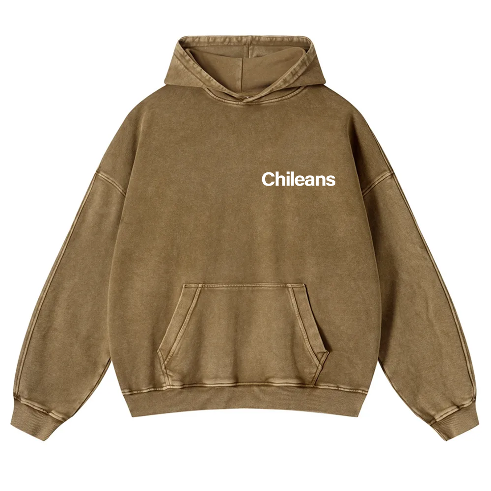 Chileans Addcustom Unisex Fit  Washed Hoodie wearishow