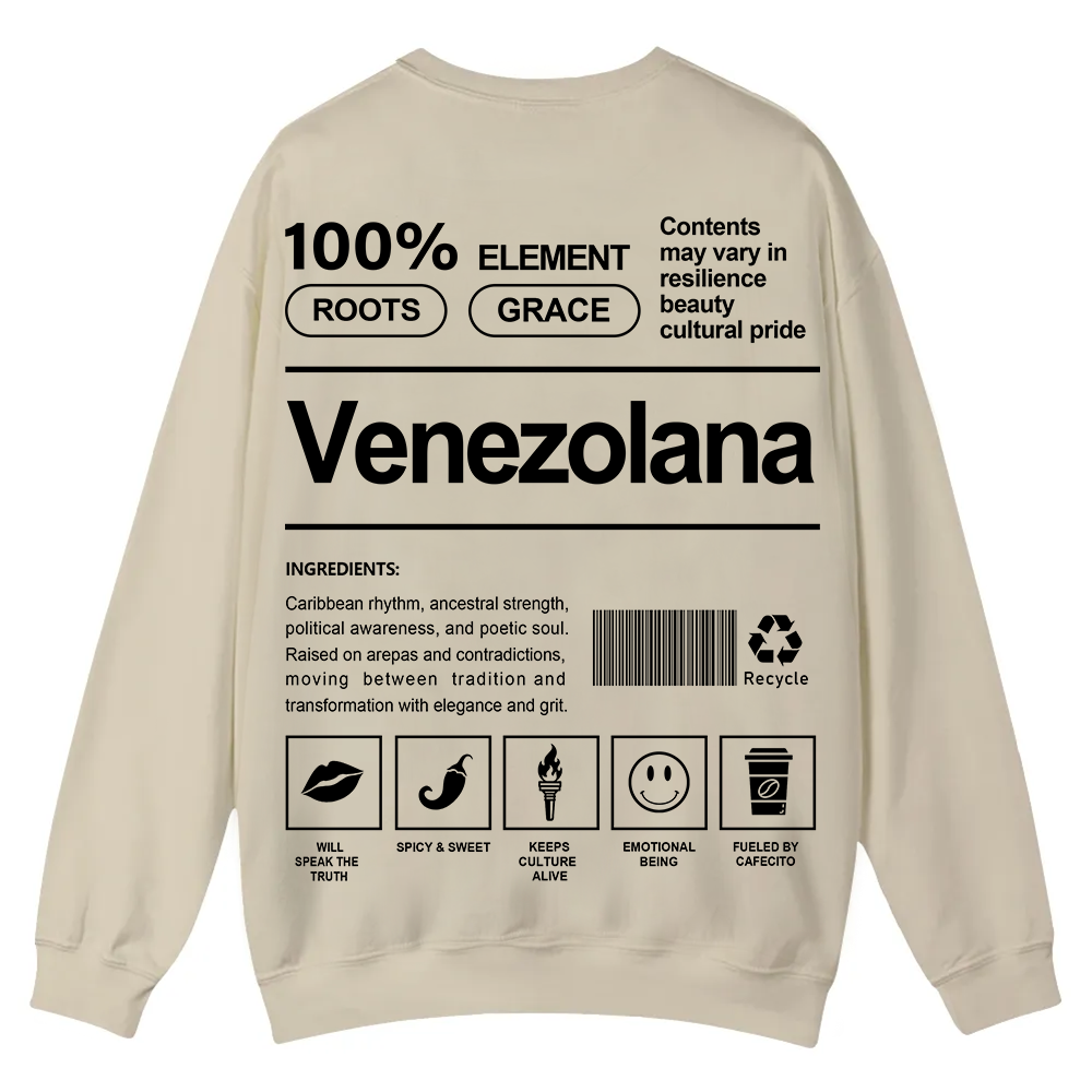 Venezolana Unisex Fit  Casual Crewneck Sweatshirt wearishow