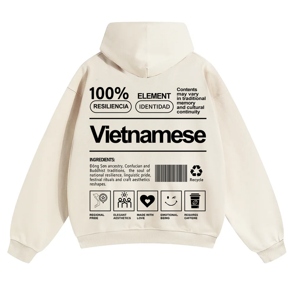 Vietnamese Unisex Fit Color Hoodie wearishow