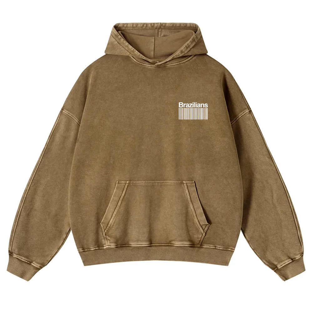 Brazilians Addcustom Unisex Fit  Washed Hoodie wearishow