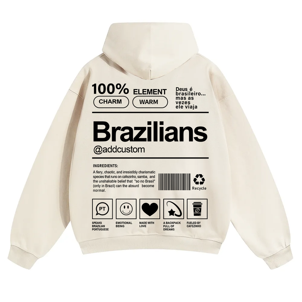 Brazilians Addcustom Unisex Fit Color Hoodie wearishow