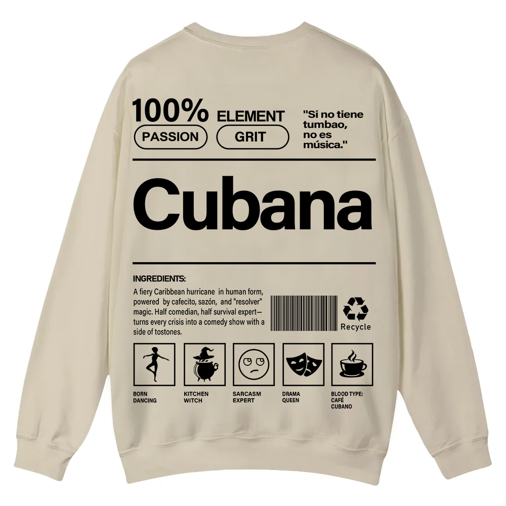 Cubana Unisex Fit  Casual Crewneck Sweatshirt wearishow