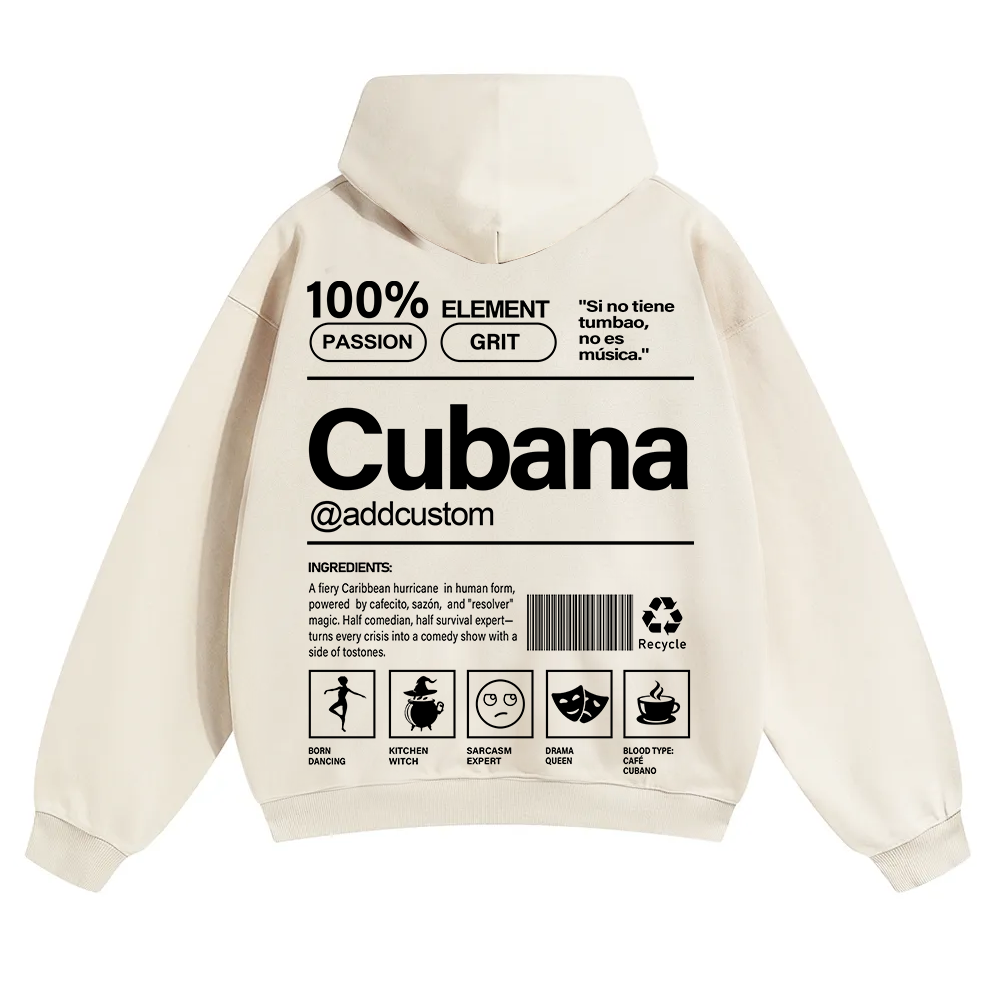 Cubana Addcustom Unisex Fit Color Hoodie wearishow