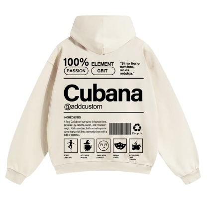 Cubana Addcustom Unisex Fit Color Hoodie wearishow