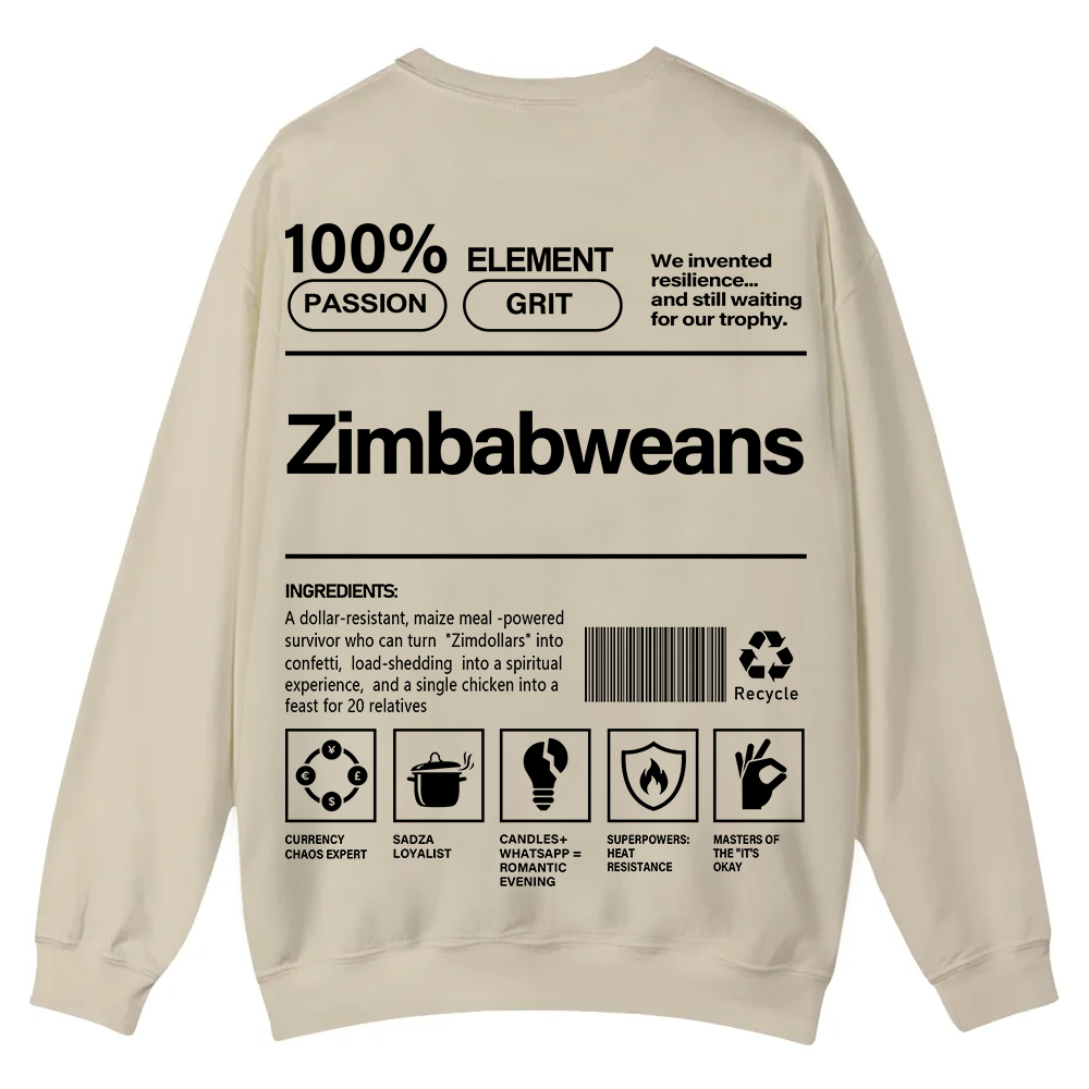 Zimbabweans Unisex Fit  Casual Crewneck Sweatshirt wearishow