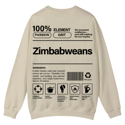 Zimbabweans Unisex Fit  Casual Crewneck Sweatshirt wearishow