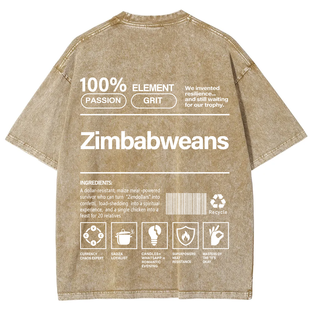 Zimbabweans Unisex Fit  Washed T-Shirt
