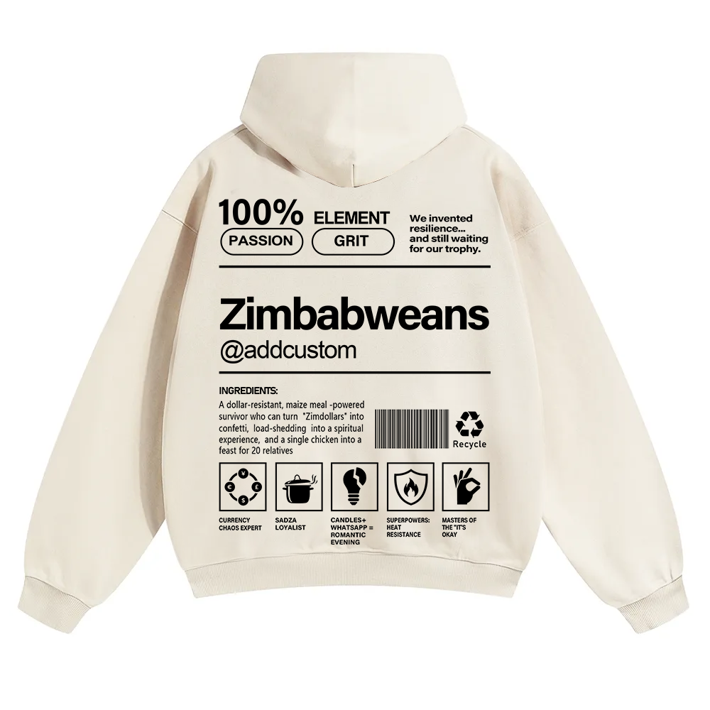 Zimbabweans Addcustom Unisex Fit Color Hoodie wearishow
