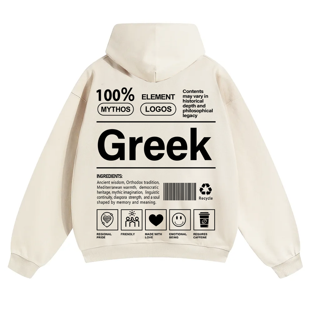 Greek Unisex Fit Color Hoodie wearishow