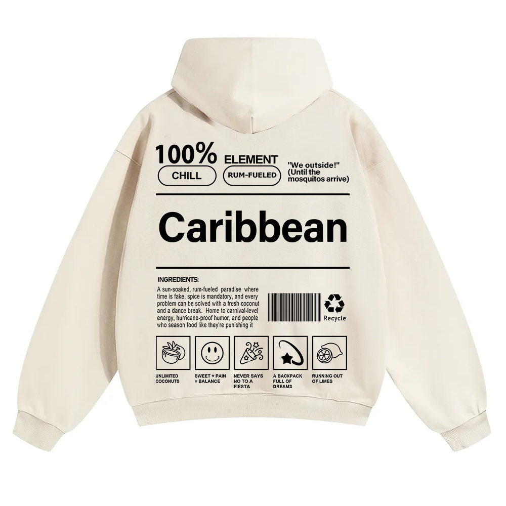Caribbean Unisex Fit Color Hoodie wearishow
