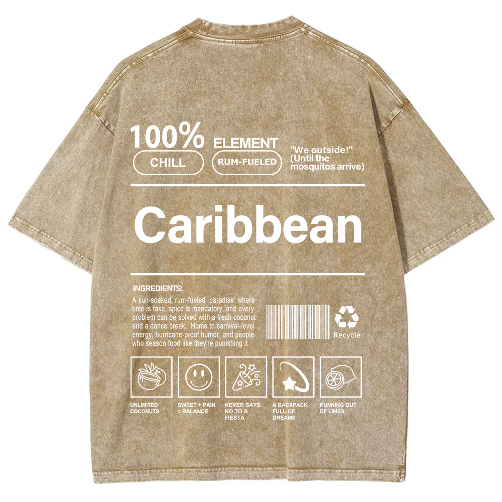 Caribbean Unisex Fit  Washed T-Shirt