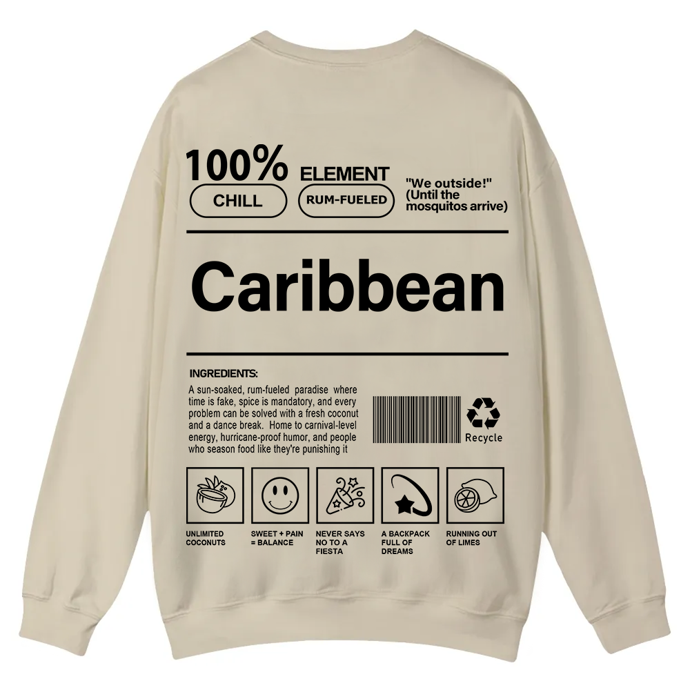 Caribbean Unisex Fit  Casual Crewneck Sweatshirt wearishow