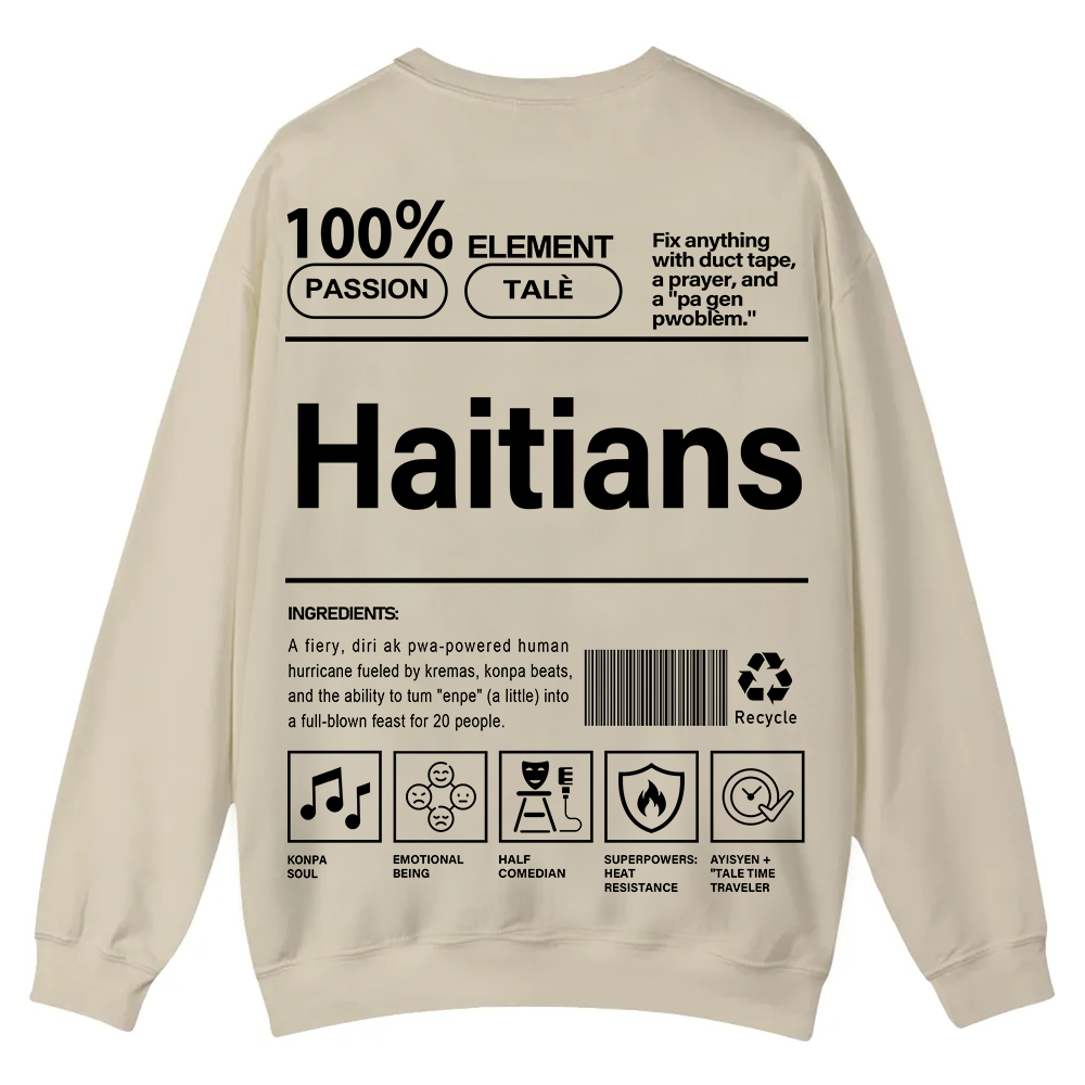 Haitians Unisex Fit  Casual Crewneck Sweatshirt wearishow