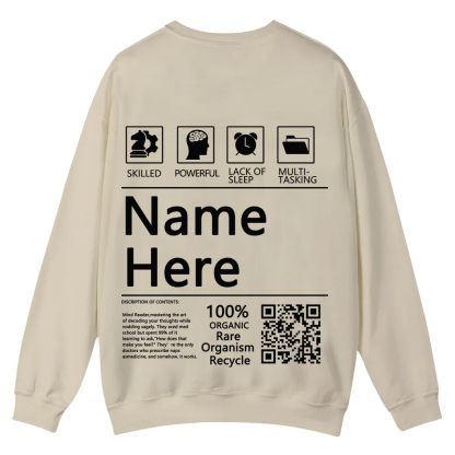QR Code Customized Unisex Crew Sweatshirt
