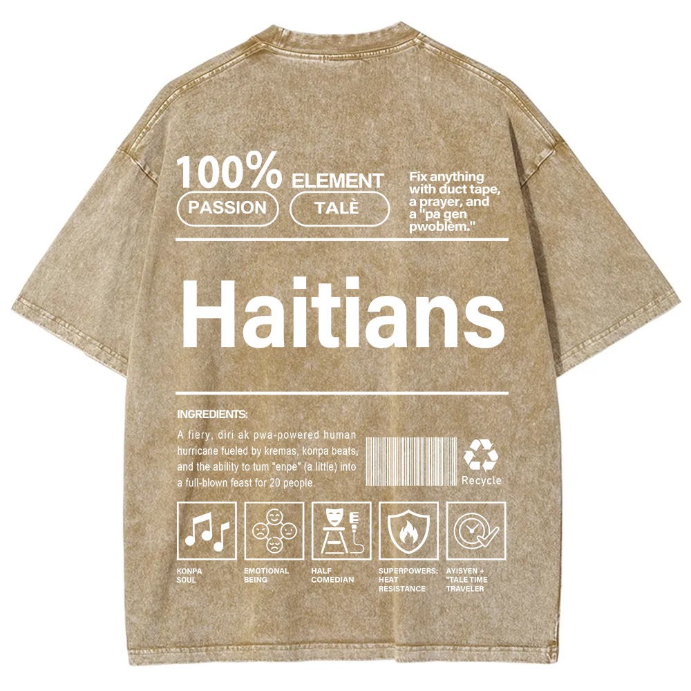 Haitians Unisex Fit  Washed T-Shirt
