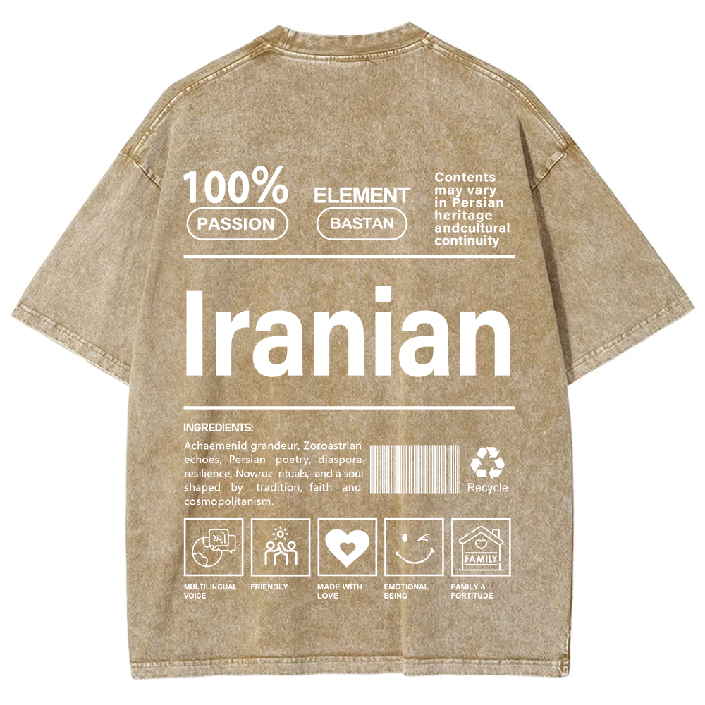 Iranian Unisex Fit  Washed T-Shirt