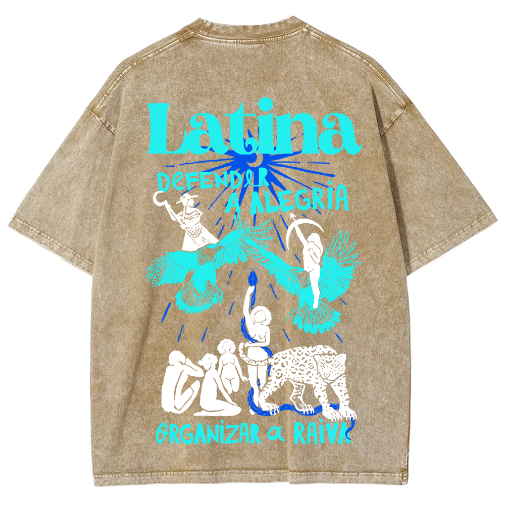 Latina Unisex Fit  Washed T-Shirt
