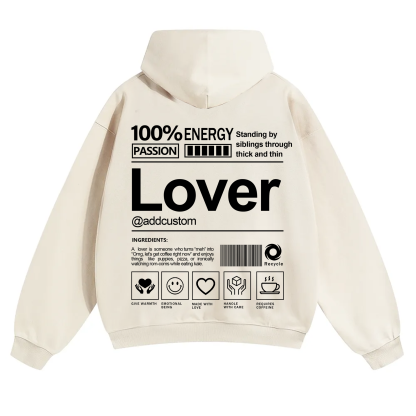 Lover Addcustom Solid Color Hoodie