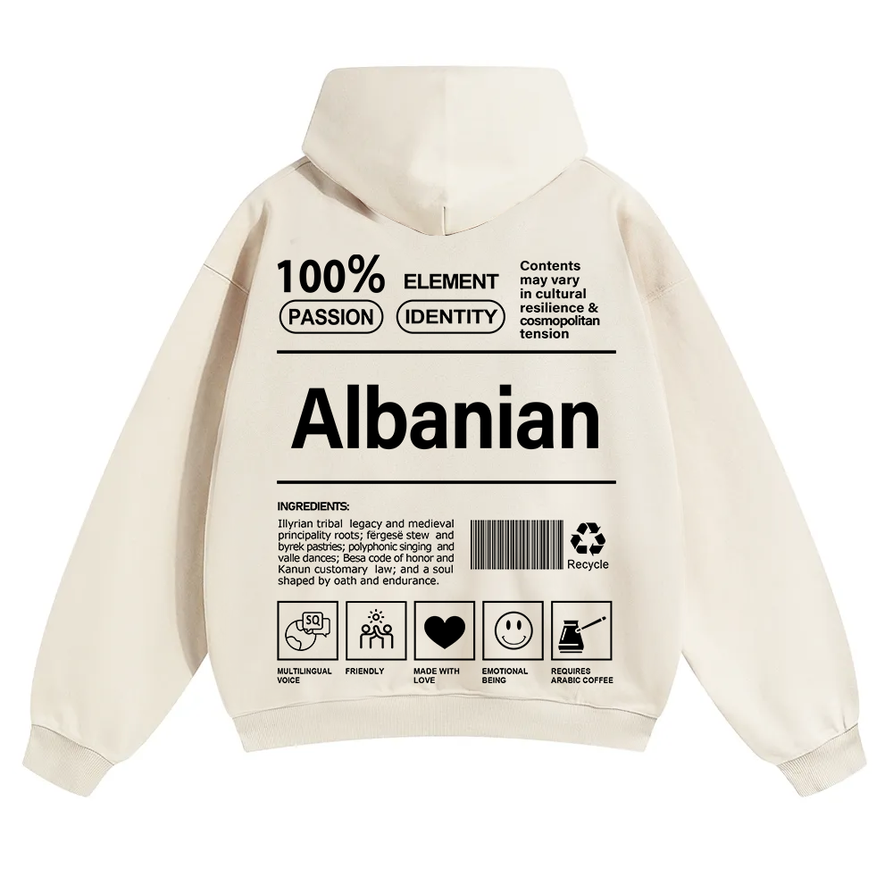 Albanian Unisex Fit Color Hoodie wearishow
