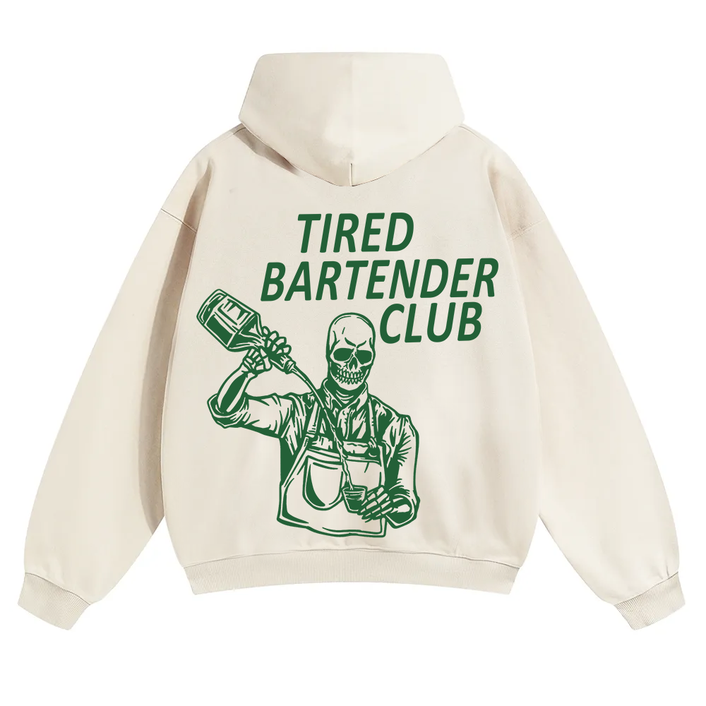 Tired Bartender Club Unisex Fit Color Hoodie wearishow
