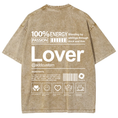 Lover Addcustom Washed T-Shirt