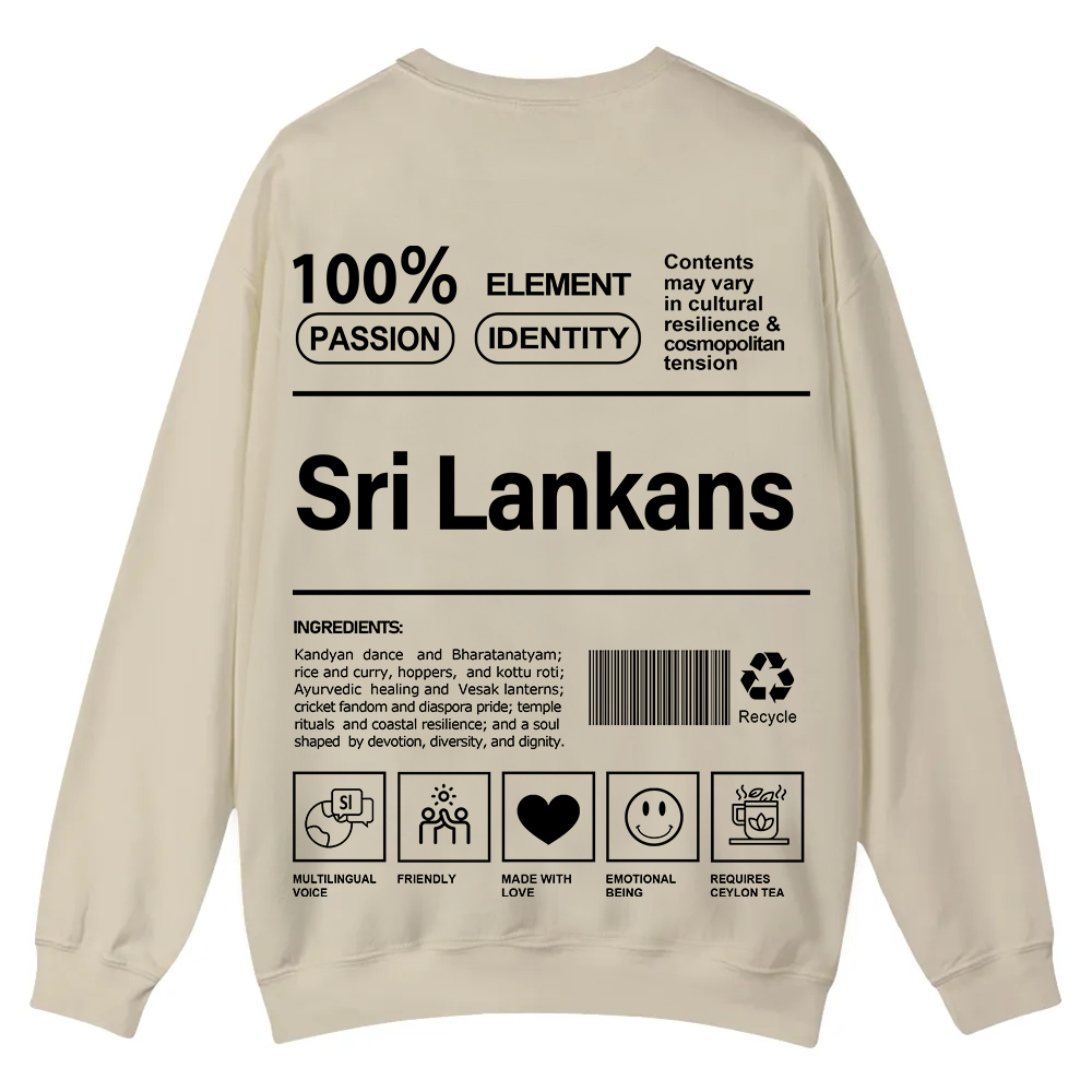 Sri Lankans Unisex Fit  Casual Crewneck Sweatshirt wearishow