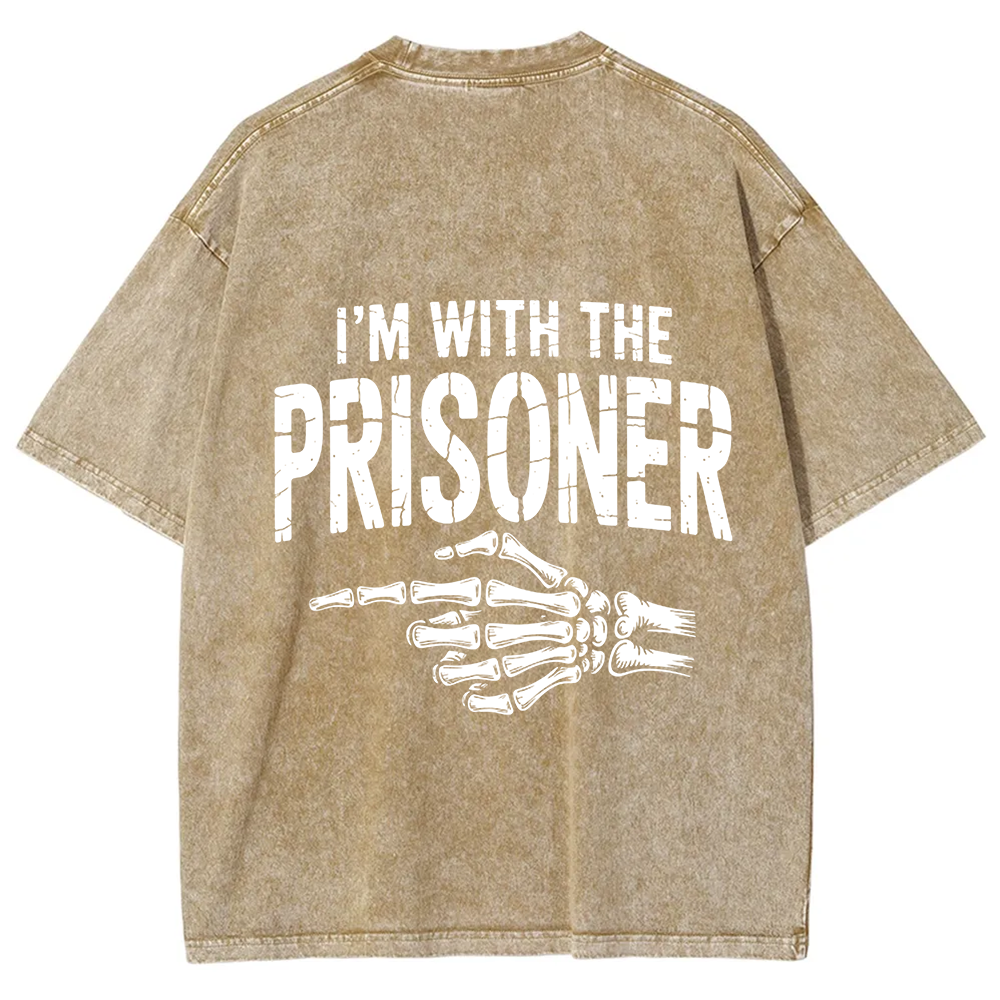Unisex Vintage I'M With Prisoner Matching Couple Easy Halloween t-Shirt