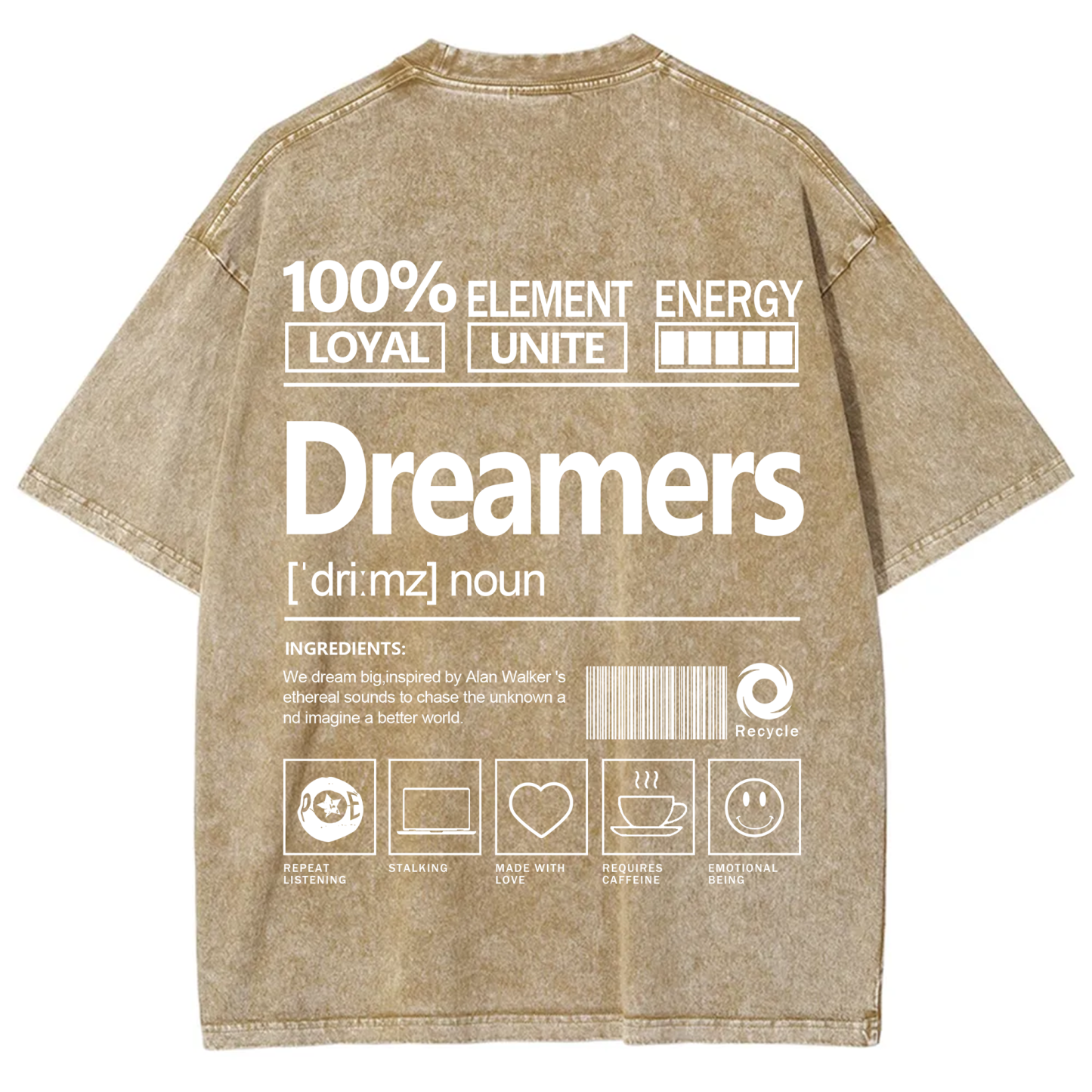 Dreamers  Unisex Fit Washed T-Shirt