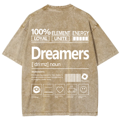 Dreamers  Unisex Fit Washed T-Shirt