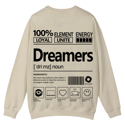 Dreamers Unisex Fit Casual Crewneck Sweatshirt