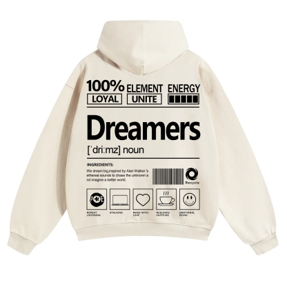 Dreamers Unisex Fit Solid Color Hoodie
